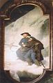 Franz von Sales rettet einen Reisenden im Chablais. Gemälde in der Kirche Saint-Roch, Paris, Frankreich