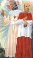 Fresco von Henri Charlier in der Krypta St. Gilles des Mutterhauses der Oblatinnen des hl. Franz von Sales in Troyes, Frankreich