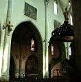In der Kathedrale von St. Pierre, Annecy, Frankreich. Während einer Predigt des hl. Franz von Sales begann das Kreuz gegenüber der Kanzel zu strahlen.