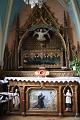 Die Einsiedelei von Saint Germain am See von Annecy, Frankreich. Reliquienaltar des hl. Germanus