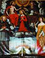 Franz von Sales und die Dreifaltigkeit:
Gemälde im Kloster Abondance, Frankreich