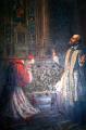 Franz von Sales und Karl Borromäus. Gemälde in der Kirche Maria Schmerzen in Turin, Italien