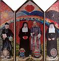 Die salesianische Familie: von links: P. Louis Brisson, Johanna Franziska von Chantal, Franz von Sales, Maria Salesia Chappuis. Gemälde von Tom Ribits osfs, USA